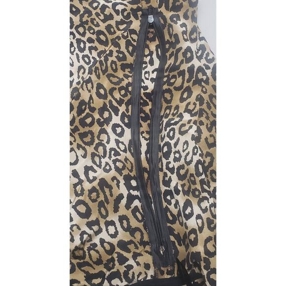 VTG Alfani Silk Leopard Print Sleeveless Top Bow Trim Womens 14 Business Casual - Picture 5 of 8